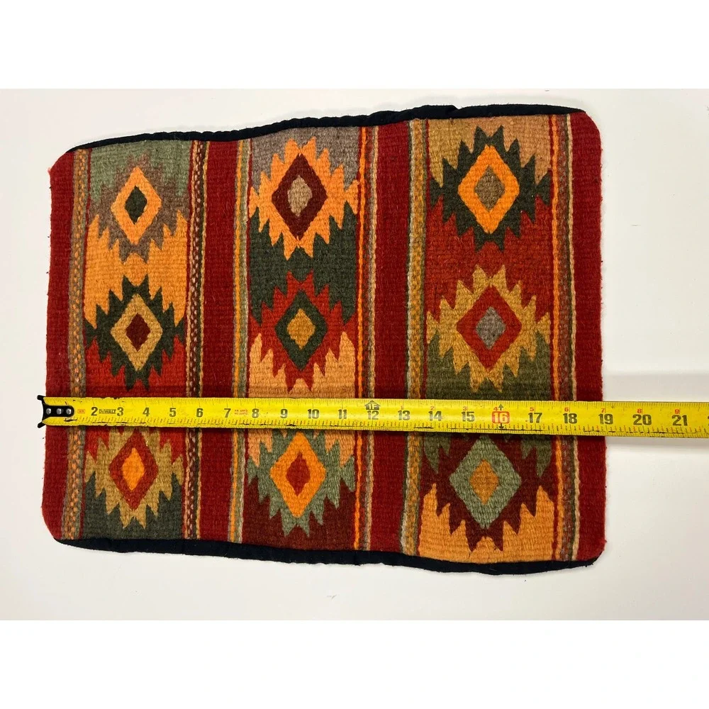 Wool Kilim Pillow Cover 18x15 Southwestern Geometric Artisan Tribal Earthy Cabin